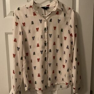 Unique H&M moth blouse, size 4
